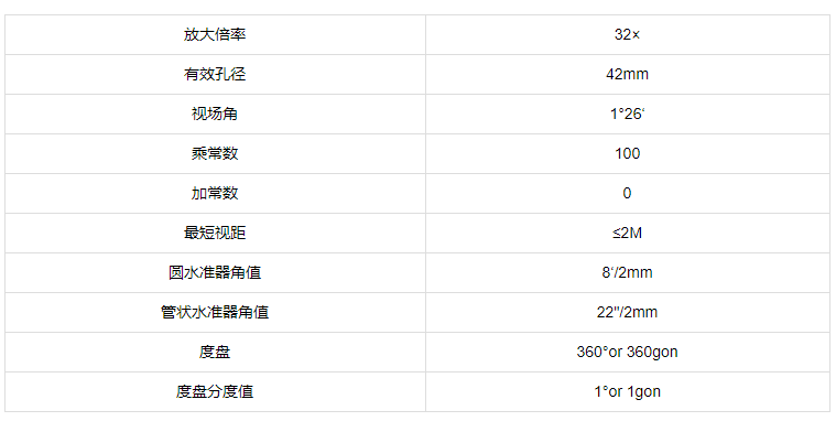 鐘光DSJ3-Z激光水準儀技術參數(shù)